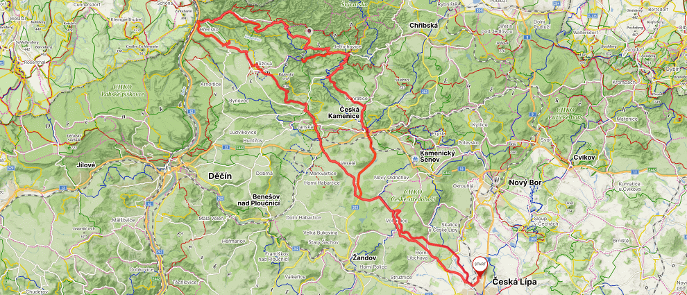 Mapa cyklotrasy