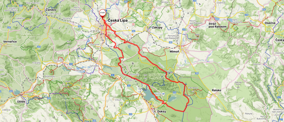 Mapa cyklotrasy